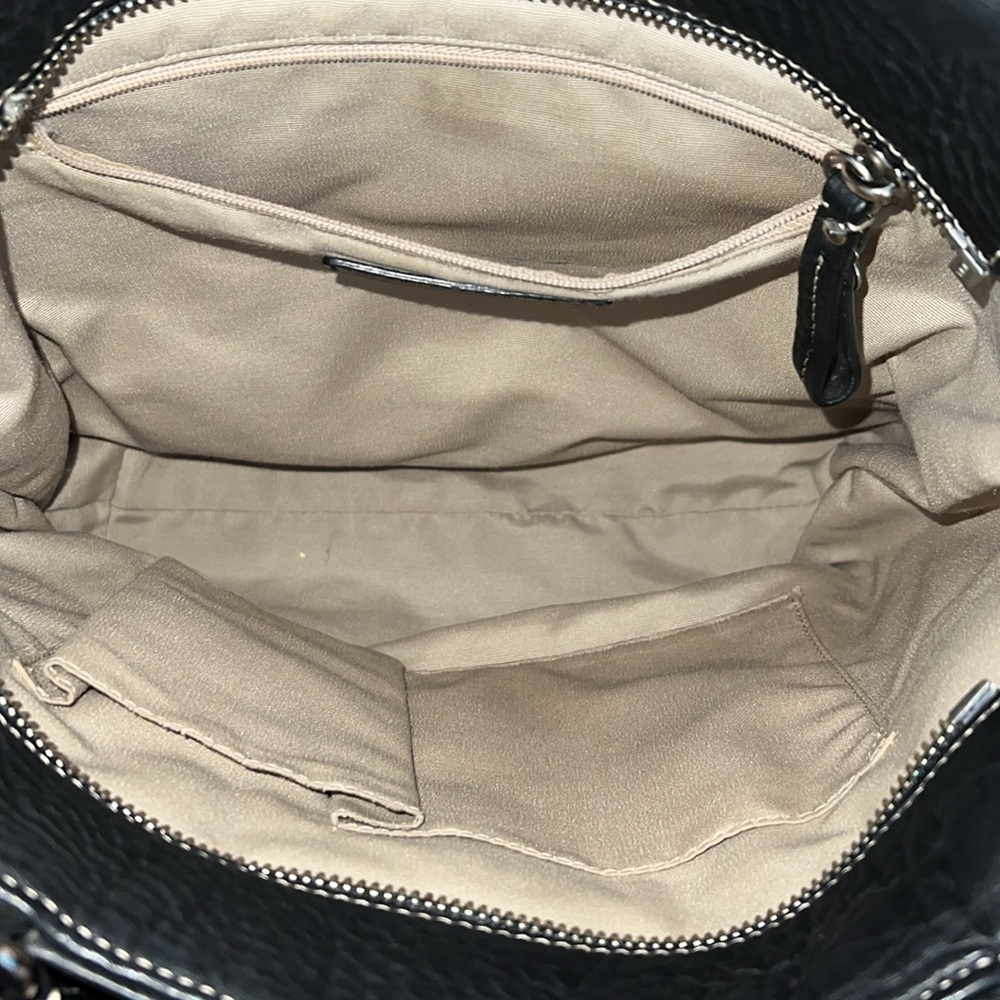 Coach Hamilton Black Pebbled Leather Shoulder Tote Bag - Picture 12 of 14